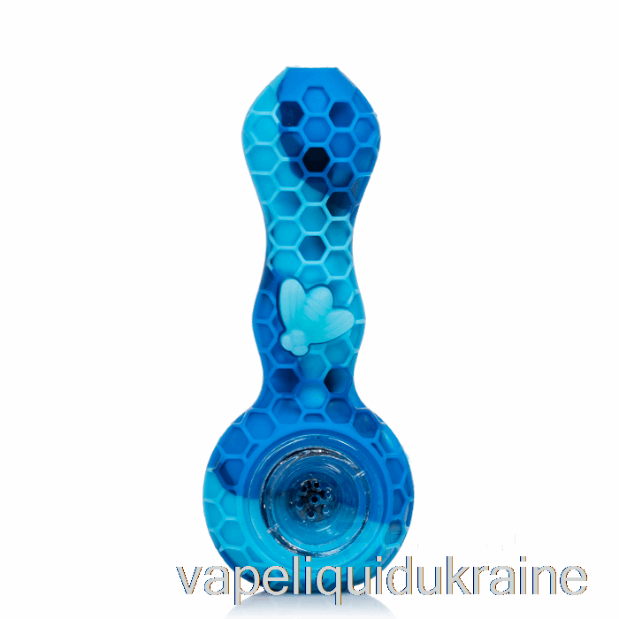 Vape Liquid Ukraine Stratus Bee Silicone Spoon Marble Blue (Baby Blue / Blue)